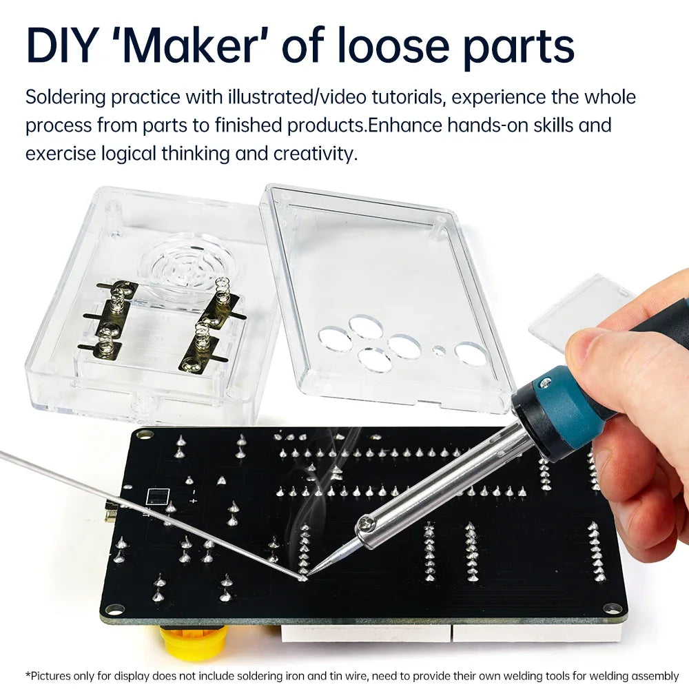 DIY Kit Electronic 7 Pixel Game Console LED Dot Matrix Digital Tube Display DIY Welding Practice Kit for Kids