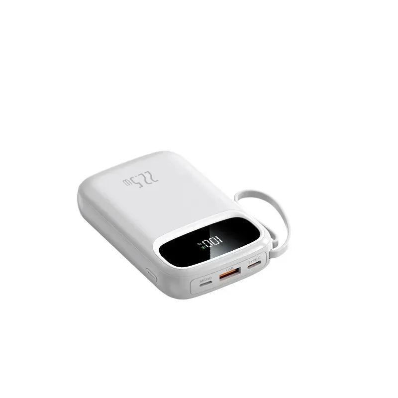 120W super fast charging power bank new 20000mAh large capacity power bank with cable