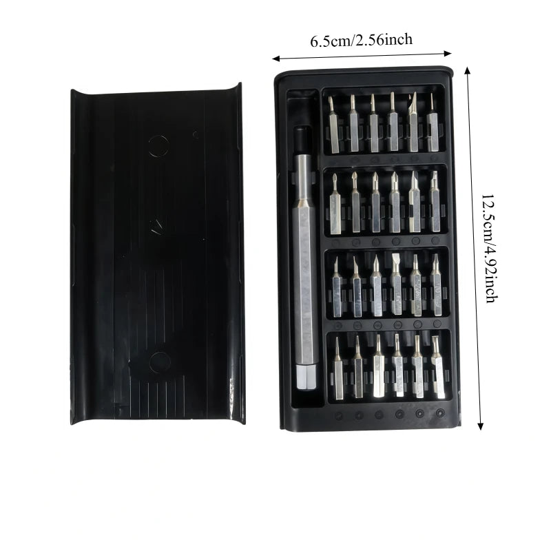 25 in 1 mini screwdriver set, including multiple screwdriver heads, suitable for all electronic products